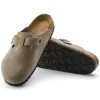 Birkenstock Women's Boston Soft Footbed - TAUPE SUEDE sold by Sun Diego Boardshops