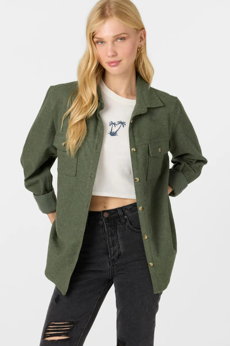 O'Neill BROOKS SOLID LONG SLEEVE TOP - DARK OLIVE sold by Sun Diego Boardshops