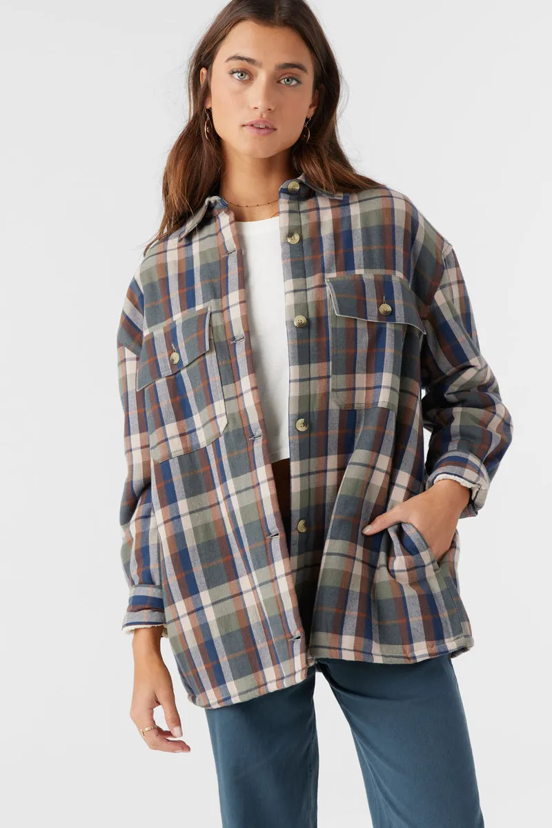 O'Neill CHANCE HIGH PILE LINDE JACKET - OIL GREEN sold by Sun Diego Boardshops