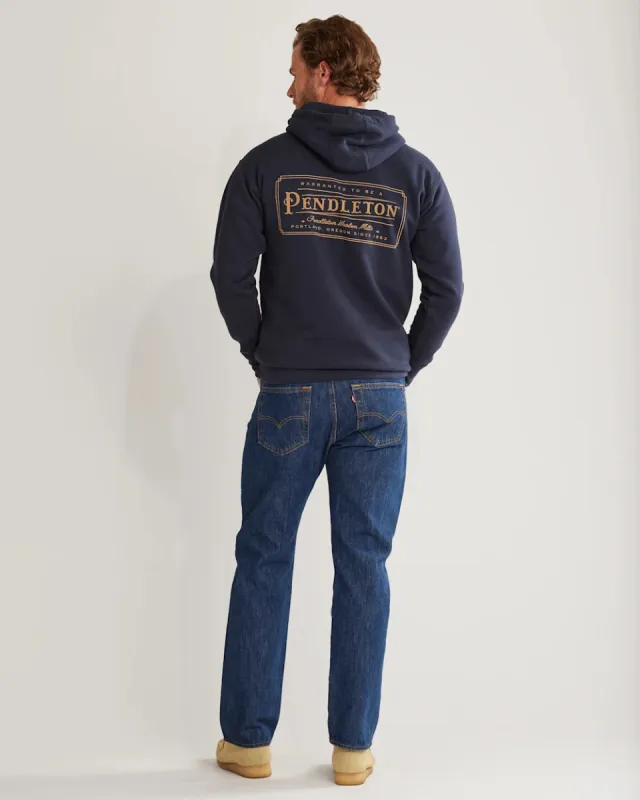 Pendleton MEN'S HERITAGE LOGO HOODIE - NAVY/GOLD sold by Sun Diego Boardshops