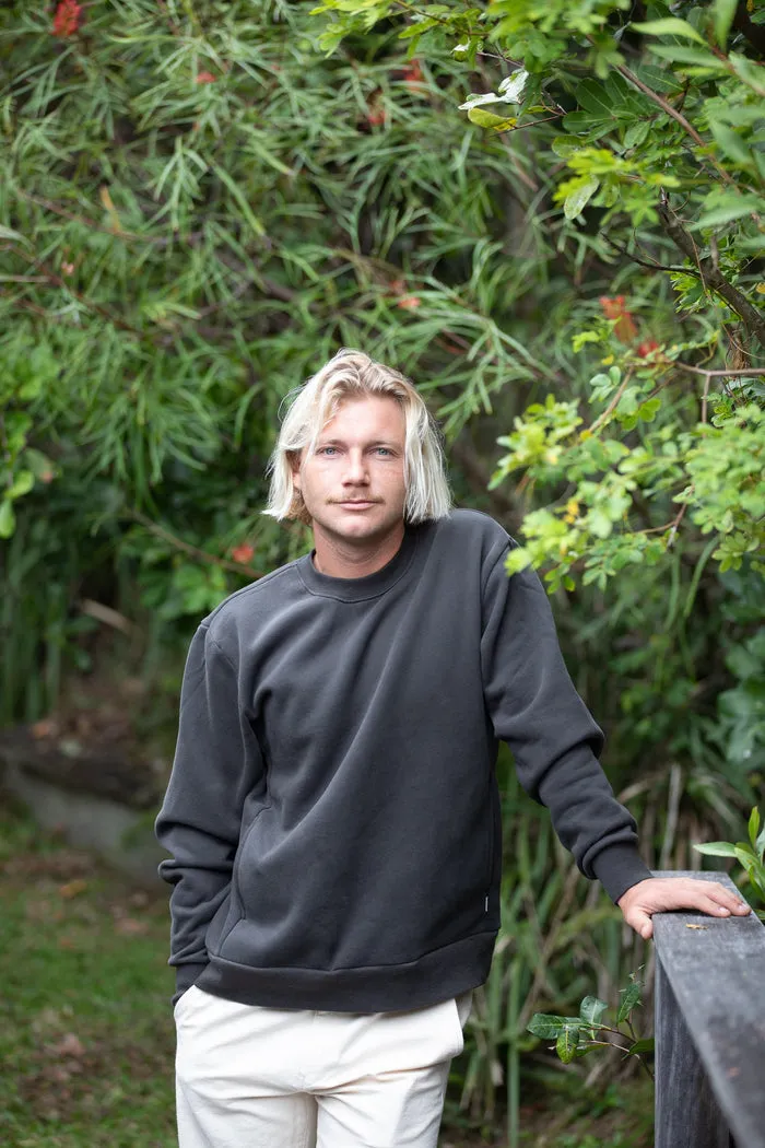 Rhythm Classic Fleece Crew - VINTAGE BLACK sold by Sun Diego Boardshops