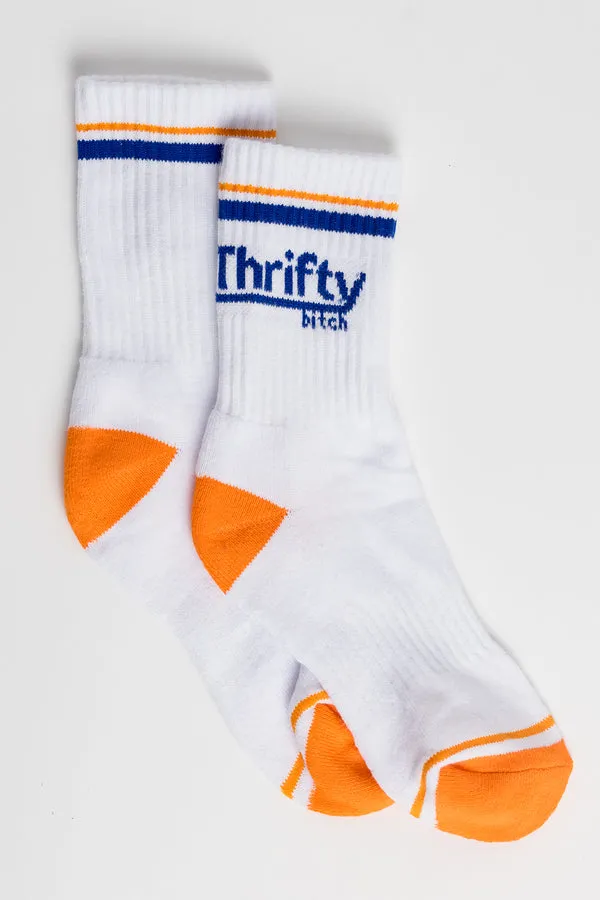 That Friday Feeling Thrifty Bitch Crew Socks - ASSORTED sold by Sun Diego Boardshops