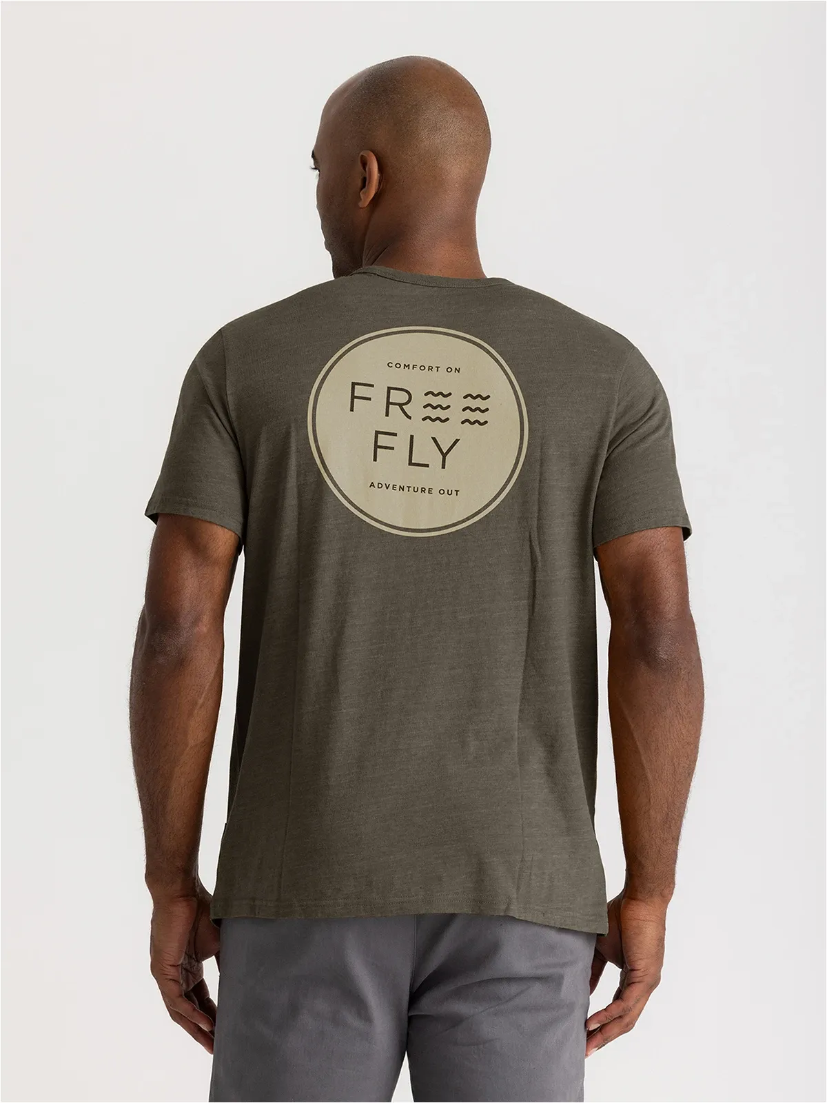 Free Fly Comfort On Pocket Tee - HEATHER FATIGUE sold by Sun Diego Boardshops
