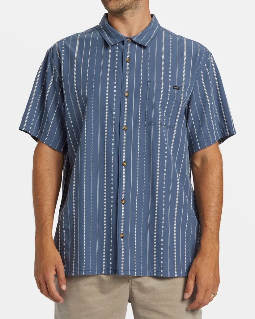Billabong Sundays Jacquard Short Sleeve Shirt - SMOKE BLUE sold by Sun Diego Boardshops product image thumbnail 2