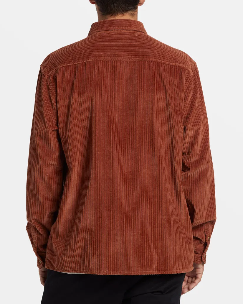 Billabong Bong Days Long Sleeve Cord Shirt - RUST sold by Sun Diego Boardshops product image thumbnail 2
