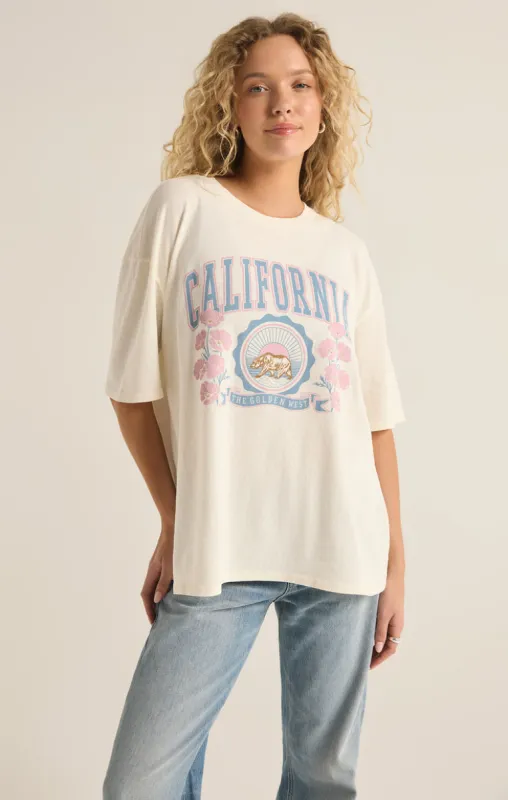 Z-Supply Poppy Bear SoCal Oversized Tee - SEA SALT sold by Sun Diego Boardshops