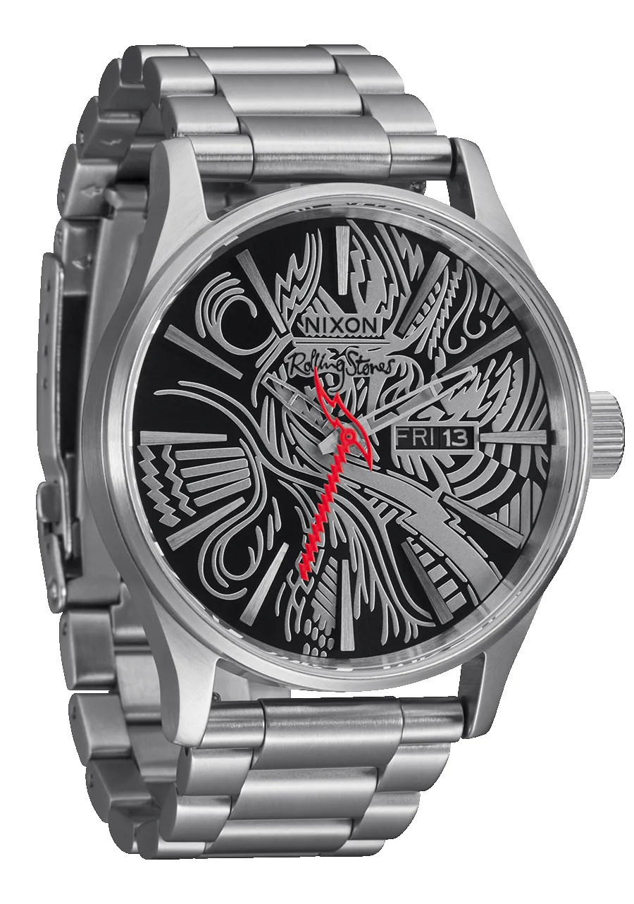 Nixon Rolling Stones Sentry Stainless Steel - Silver / Black sold by Sun Diego Boardshops product image thumbnail 3