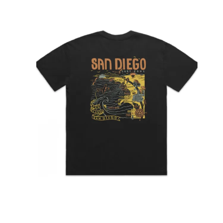 SunDiego SD-MAP BOX TEE - VINTAGE BLACK sold by Sun Diego Boardshops