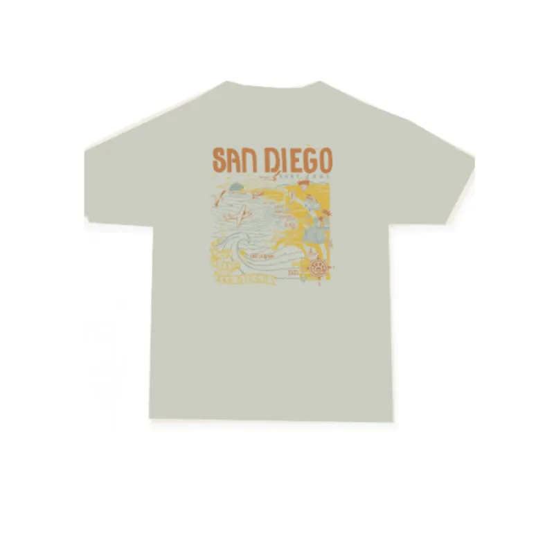 SunDiego SD MAP BOX TEE - SAGE made by Sun Diego Boardshops