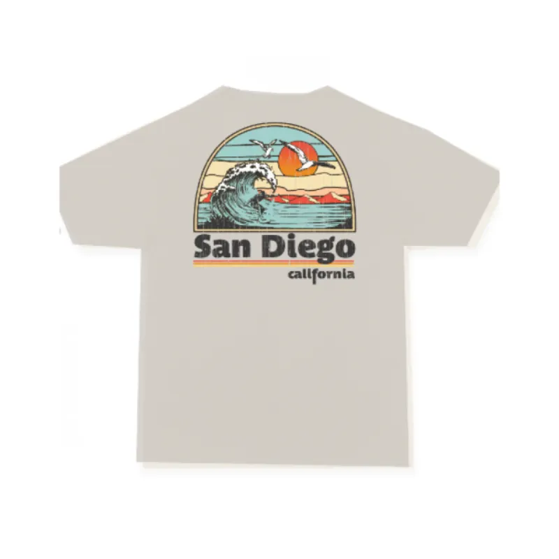 SunDiego HOT SESSION BOX TEE - STRING TAN made by Sun Diego Boardshops