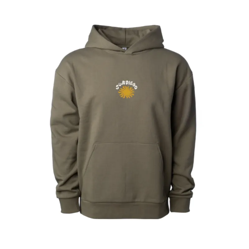 SunDiego SUNNY EMBROIDERED PULLOVER HOODIE - OLIVE sold by Sun Diego Boardshops