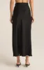 Z-Supply Europa Luxe Sheen Midi Skirt - BLACK sold by Sun Diego Boardshops