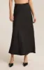 Z-Supply Europa Luxe Sheen Midi Skirt - BLACK sold by Sun Diego Boardshops