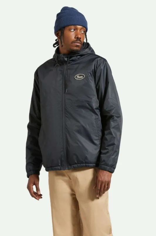 Brixton Claxton Parsons Arctic Fleece Lined Jacket - BLACK sold by Sun Diego Boardshops