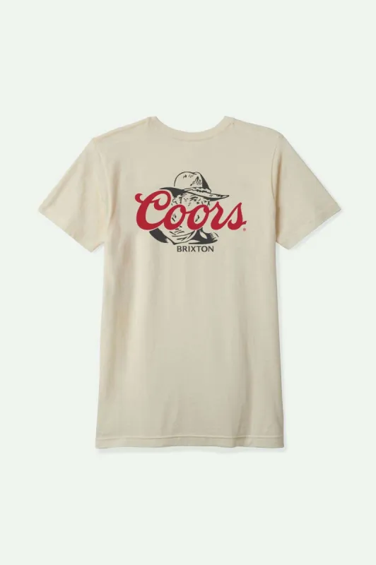 Brixton Coors Wayne S/S Standard T-Shirt - NATURAL sold by Sun Diego Boardshops