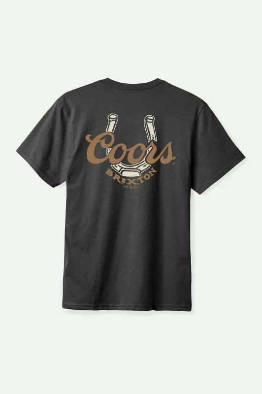 Brixton Coors Luck S/S Standard T-Shirt - BLACK made by Brixton