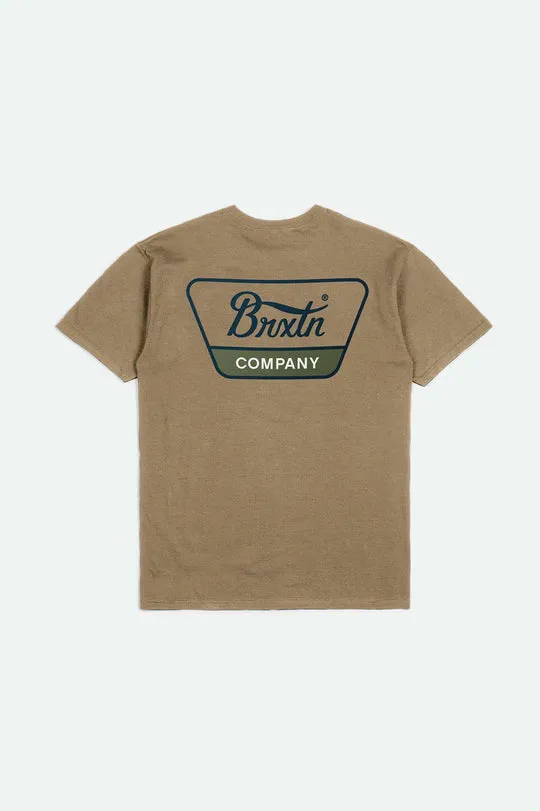 Brixton Linwood S/S Standard T-Shirt - TIGERS EYE/NAVY/OLIVE sold by Sun Diego Boardshops