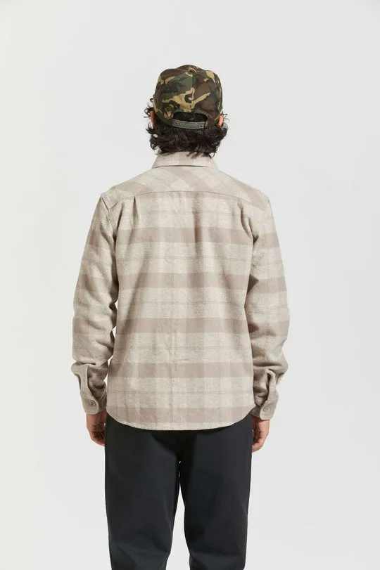 Brixton Bowery Heavyweight L/S Flannel - OFF WHITE/CINDER GREY sold by Sun Diego Boardshops product image thumbnail 2
