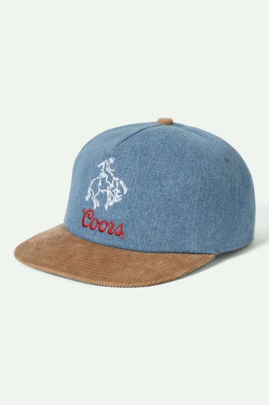 Brixton Coors Colt Snapback - WASHED DENIM/SAND sold by Sun Diego Boardshops