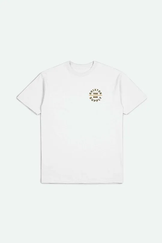 Brixton Oath V S/S Standard Tee - WHITE/WASHED BLACK/GOLD sold by Sun Diego Boardshops product image thumbnail 2