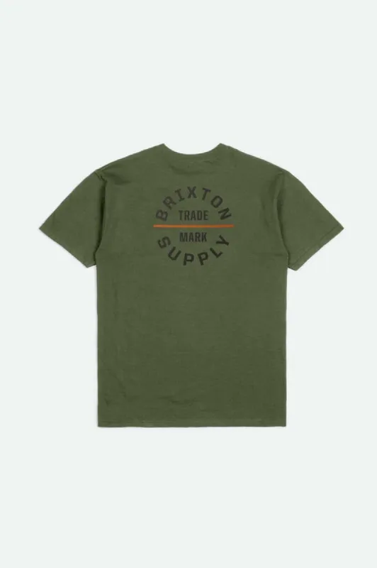 Brixton Oath V S/S Standard Tee - IVY GREEN/WASHED BLACK/RUST sold by Sun Diego Boardshops
