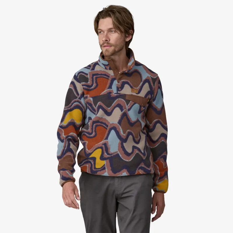 Patagonia Men's Lightweight Synchilla Snap-T Fleece Pullover - CURRENTS DULSE MAUVE sold by Sun Diego Boardshops