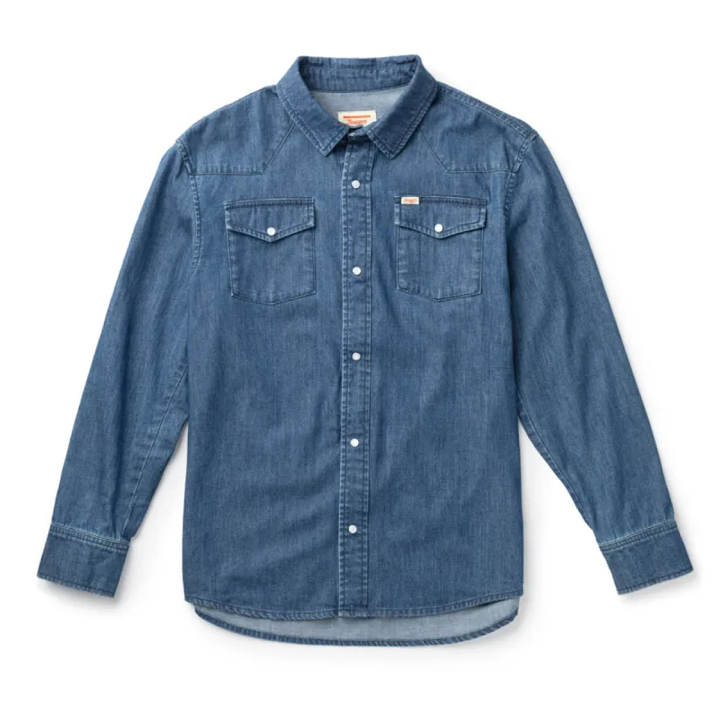 SEAGER Reagan Pearl Snap - RAW INDIGO sold by Sun Diego Boardshops