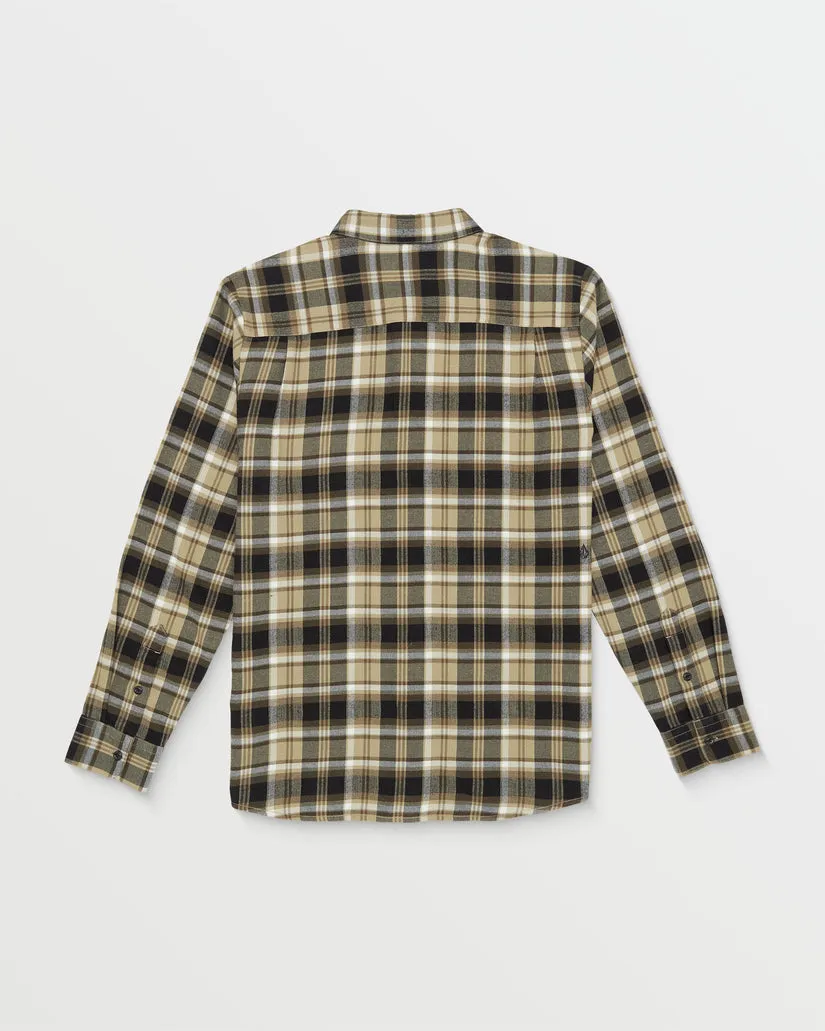 Volcom Caden Plaid Long Sleeve Shirt - KHAKI sold by Sun Diego Boardshops product image thumbnail 2