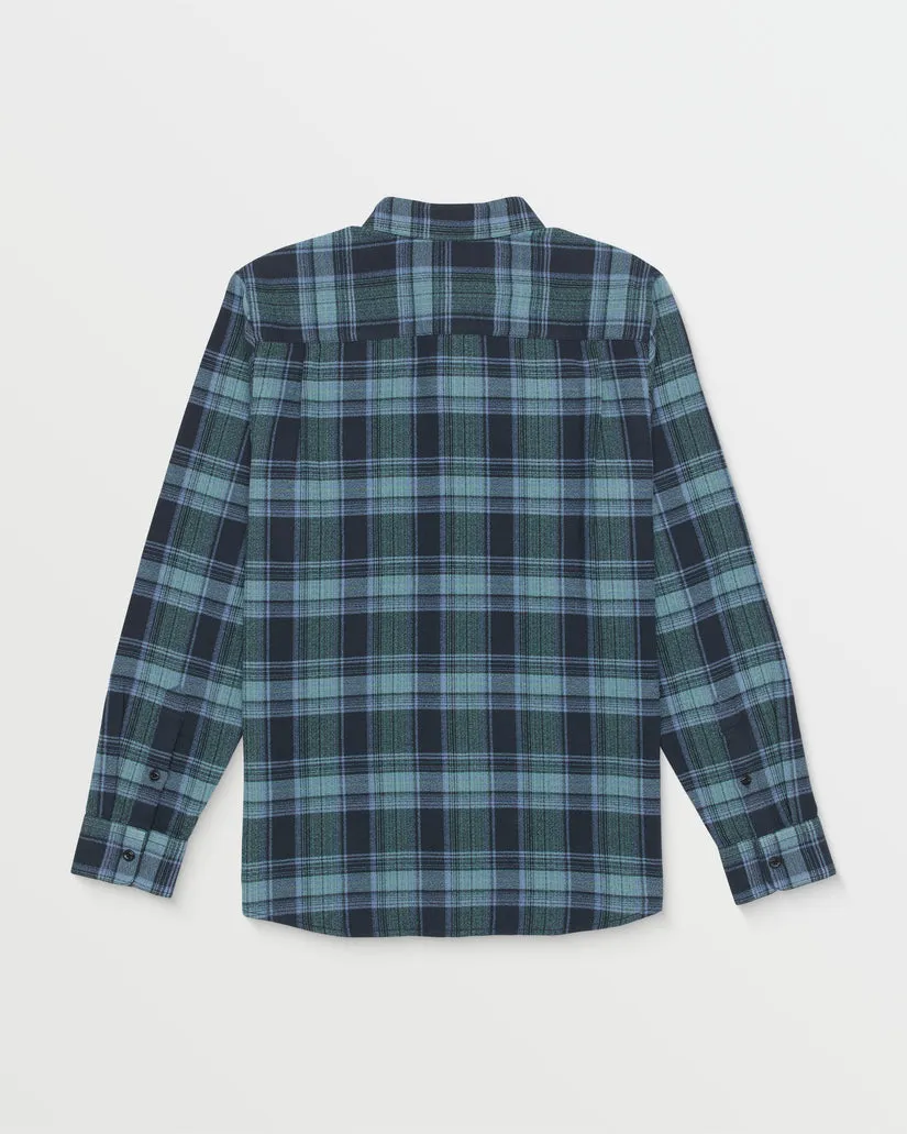 Volcom Baystone Long Sleeve Flannel Shirt - NAVY sold by Sun Diego Boardshops product image thumbnail 2