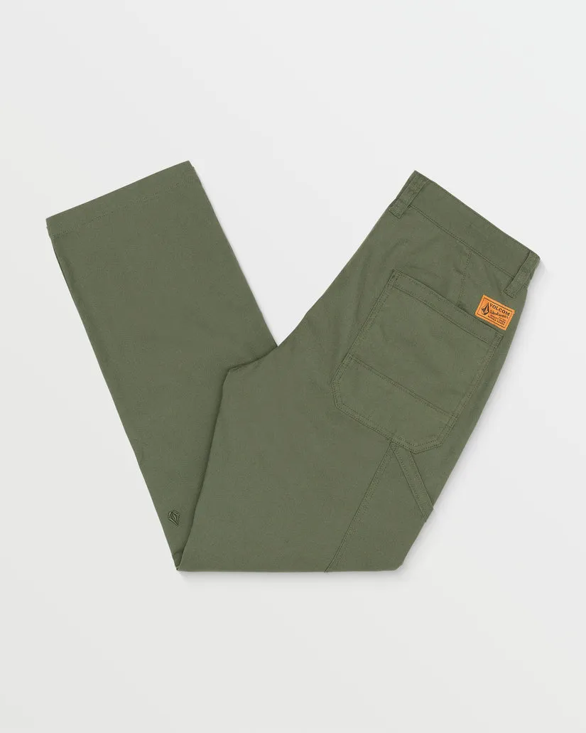 Volcom Workwear Gage Work Pants - SQUADRON GREEN sold by Sun Diego Boardshops product image thumbnail 2