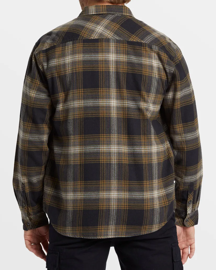 Billabong Coastline Long Sleeve Flannel Shirt - MILITARY sold by Sun Diego Boardshops product image thumbnail 2