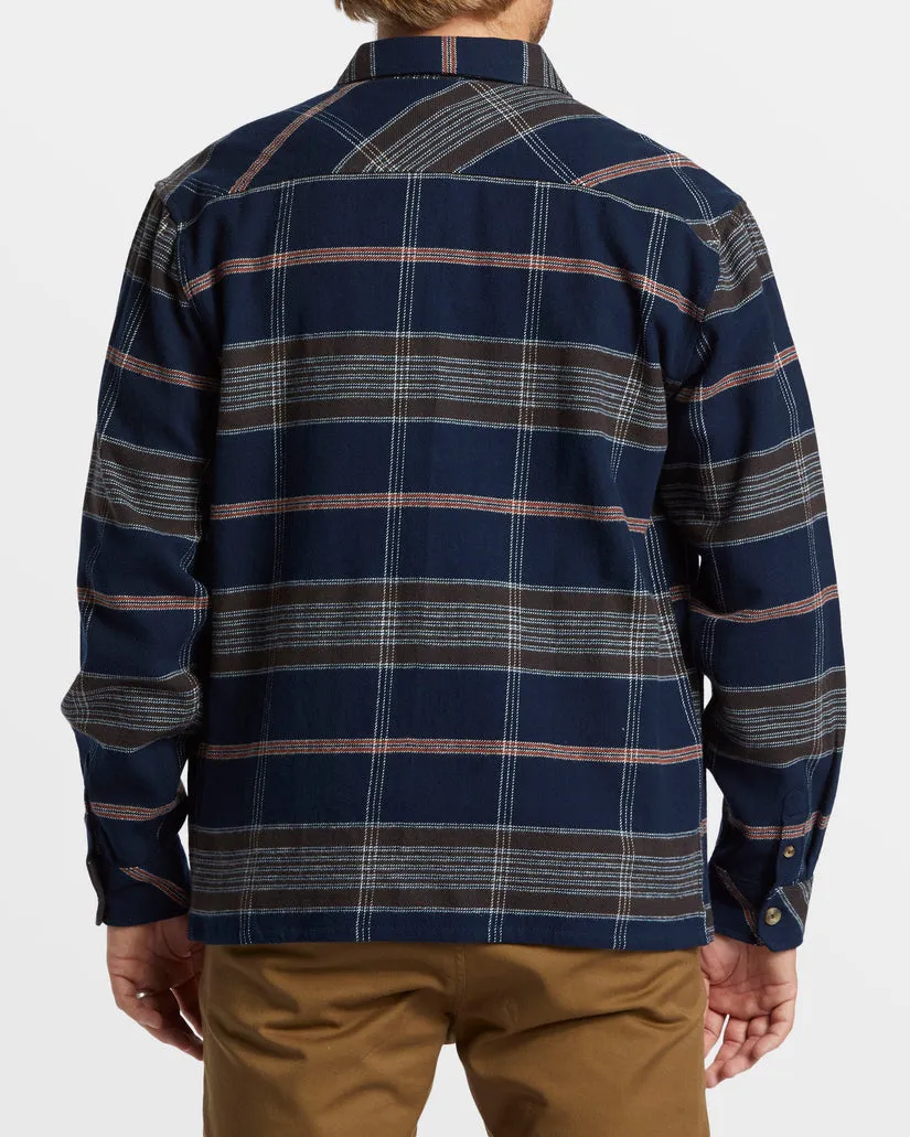 Billabong Offshore Long Sleeve Flannel Shirt - NAVY sold by Sun Diego Boardshops product image thumbnail 2