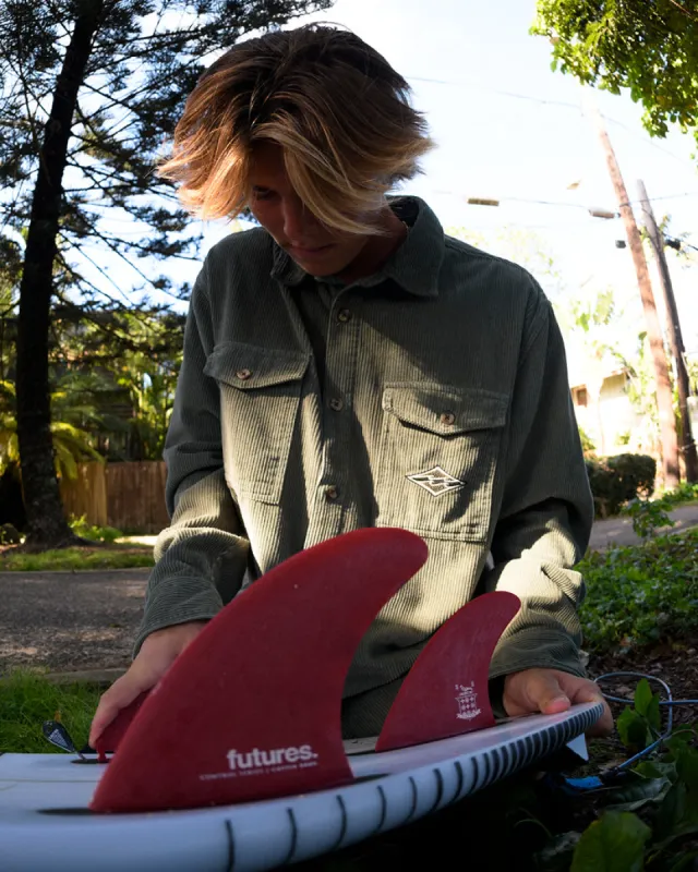 Billabong Bong Days Long Sleeve Cord Shirt - SAGE sold by Sun Diego Boardshops