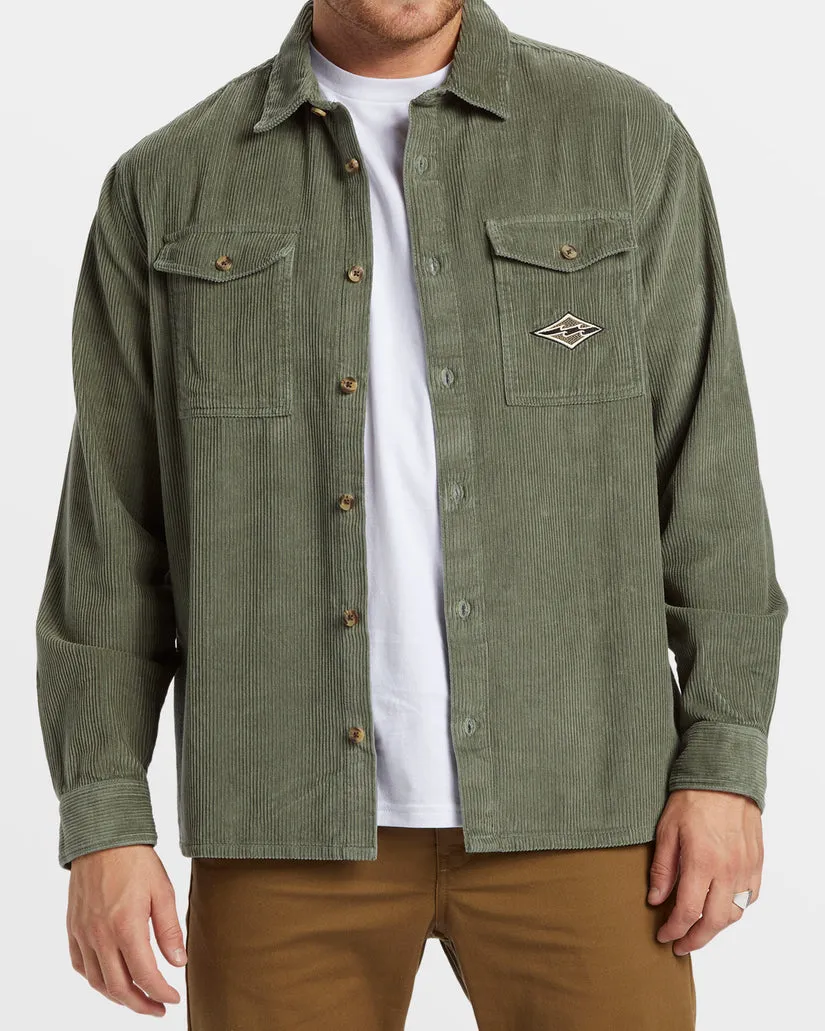 Billabong Bong Days Long Sleeve Cord Shirt - SAGE sold by Sun Diego Boardshops product image thumbnail 2
