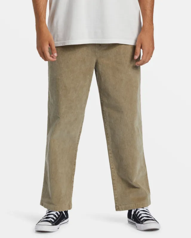 Billabong Larry Elastic Waist Corduroy Pants - DUNE made by Billabong