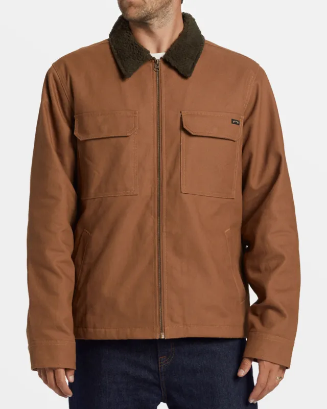 Billabong Barlow Sherpa Canvas Jacket - CAMEL sold by Sun Diego Boardshops