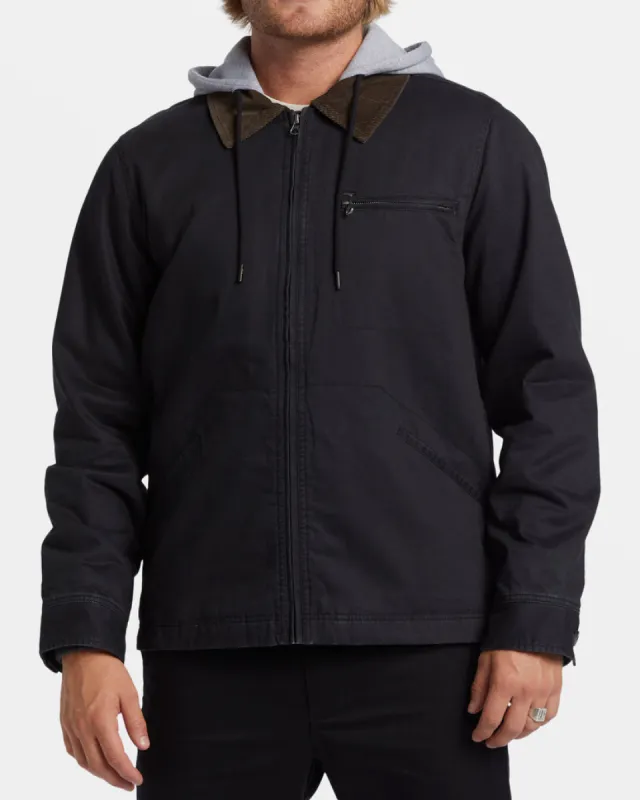 Billabong Barlow Hooded Jacket - WASHED BLACK made by Billabong