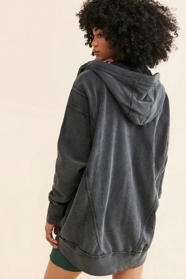 Free People ALL YOUR LOVE HOODIE - BLACK sold by Sun Diego Boardshops product image thumbnail 2