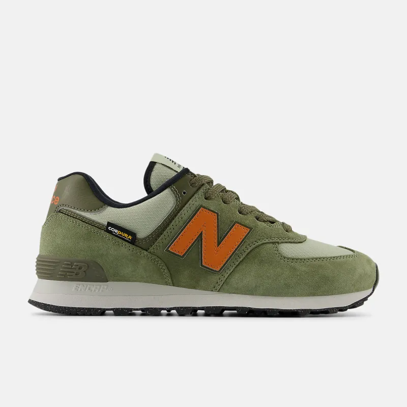 New Balance 574 - DARK OLIVINE/INFIELD CLAY/BLACK sold by Sun Diego Boardshops