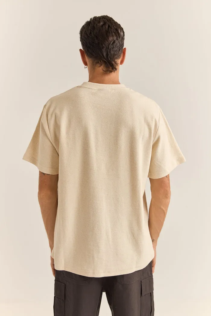 Rhythm Embroidered Vintage Terry Ss T-Shirt - NATURAL sold by Sun Diego Boardshops product image thumbnail 2