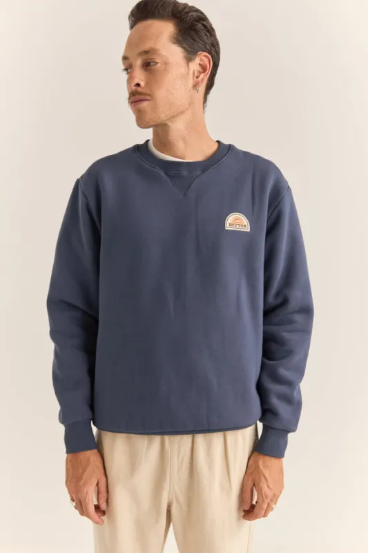 Rhythm Heavyweight Fleece Crew - INDIGO sold by Sun Diego Boardshops
