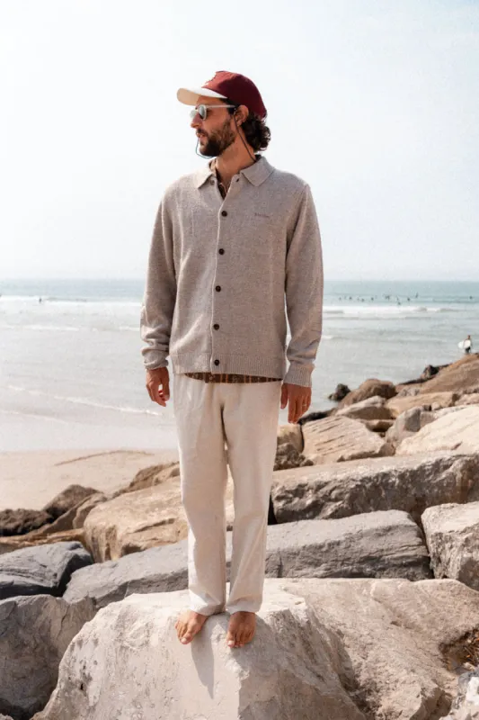 Rhythm Mohair Button Up Knit - NATURAL made by Sun Diego Boardshops