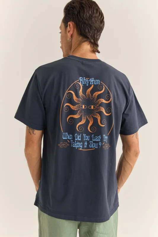Rhythm Sun Vintage Ss T-Shirt - VINTAGE NAVY made by Rhythm.