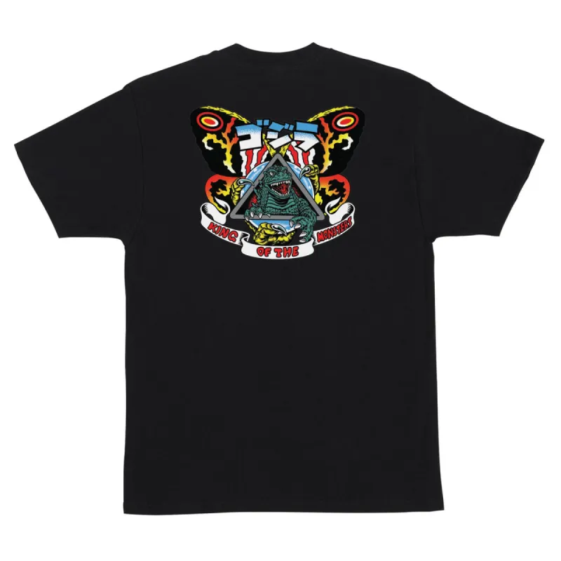 Santa Cruz Godzilla Natas Mothra Mens T-Shirt - BLACK sold by Sun Diego Boardshops