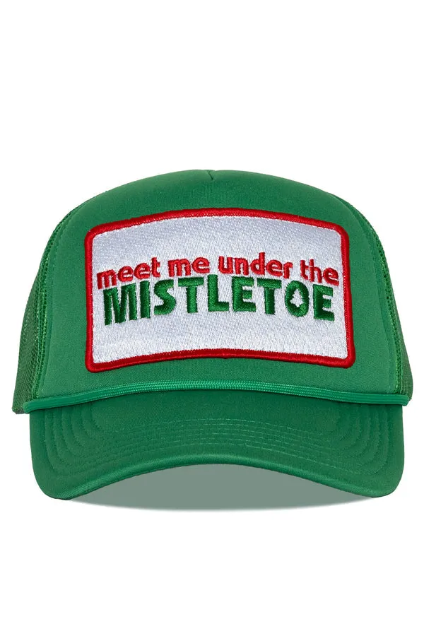 That Friday Feeling Meet Me Under The Mistletoe Trucker Hat - GREEN sold by Sun Diego Boardshops