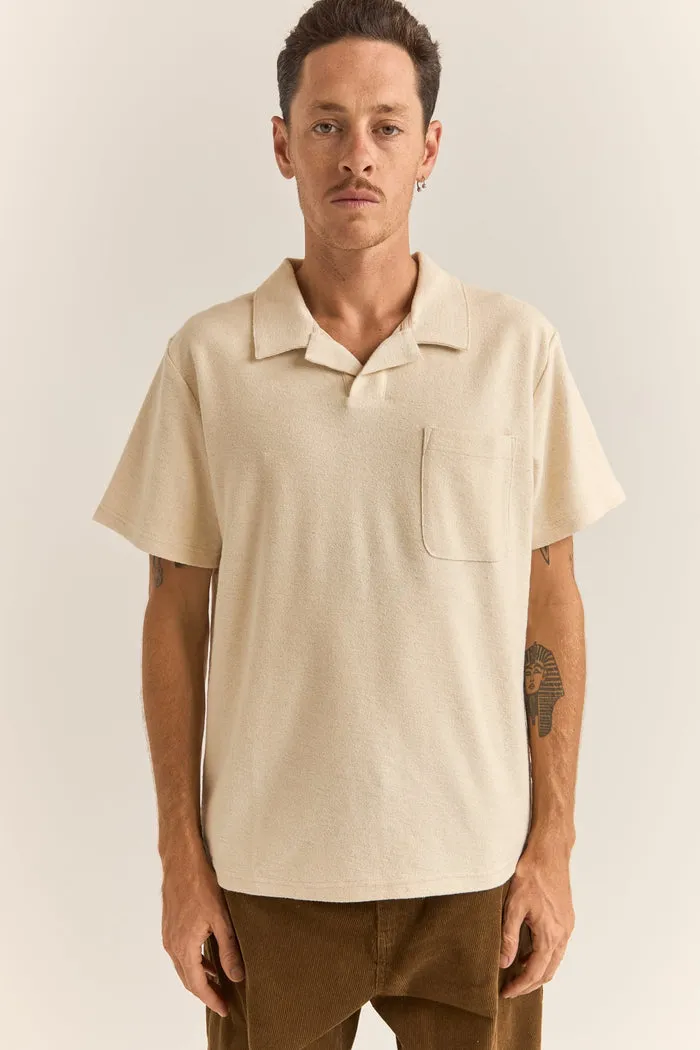 Rhythm Vintage Terry Polo - NATURAL sold by Sun Diego Boardshops