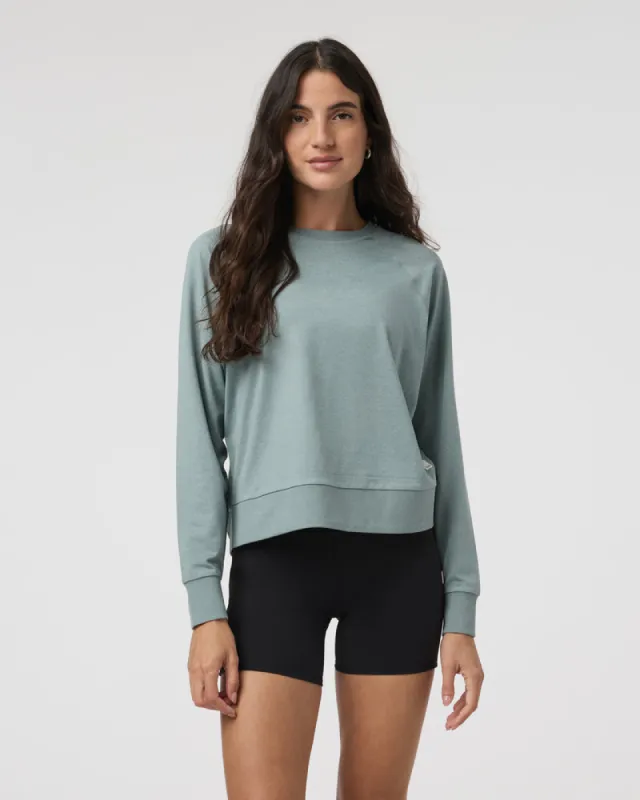 Vuori Long Sleeve Halo Crew - VINTAGE PISTACHIO sold by Sun Diego Boardshops