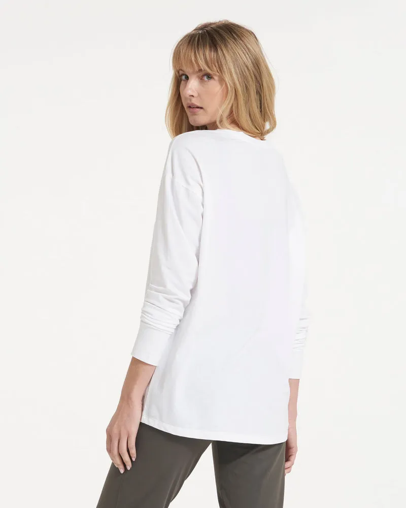 Vuori Long-Sleeve Feather Tee - WHITE sold by Sun Diego Boardshops product image thumbnail 2