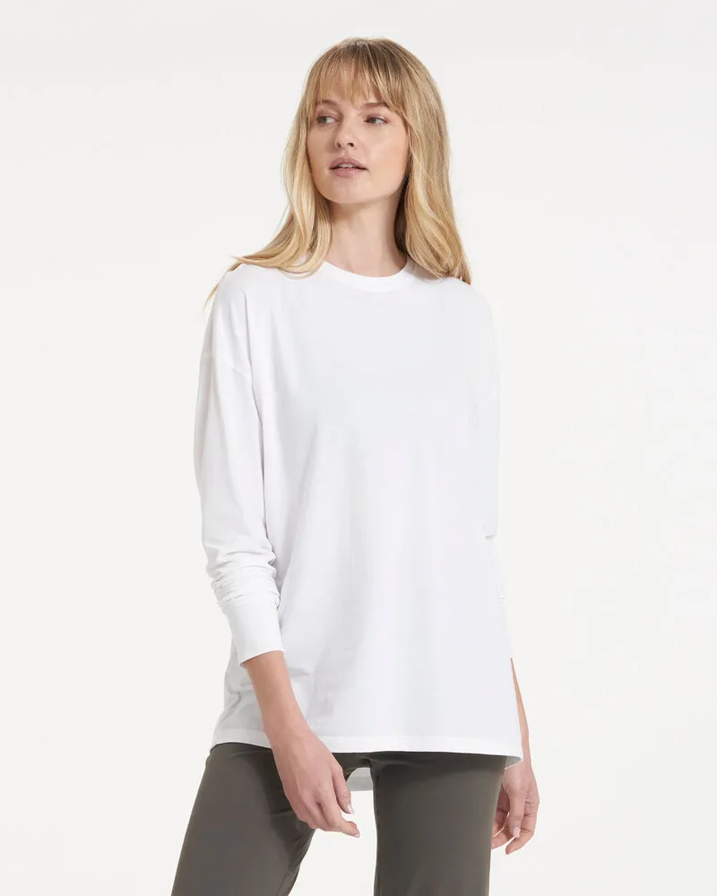 Vuori Long-Sleeve Feather Tee - WHITE sold by Sun Diego Boardshops