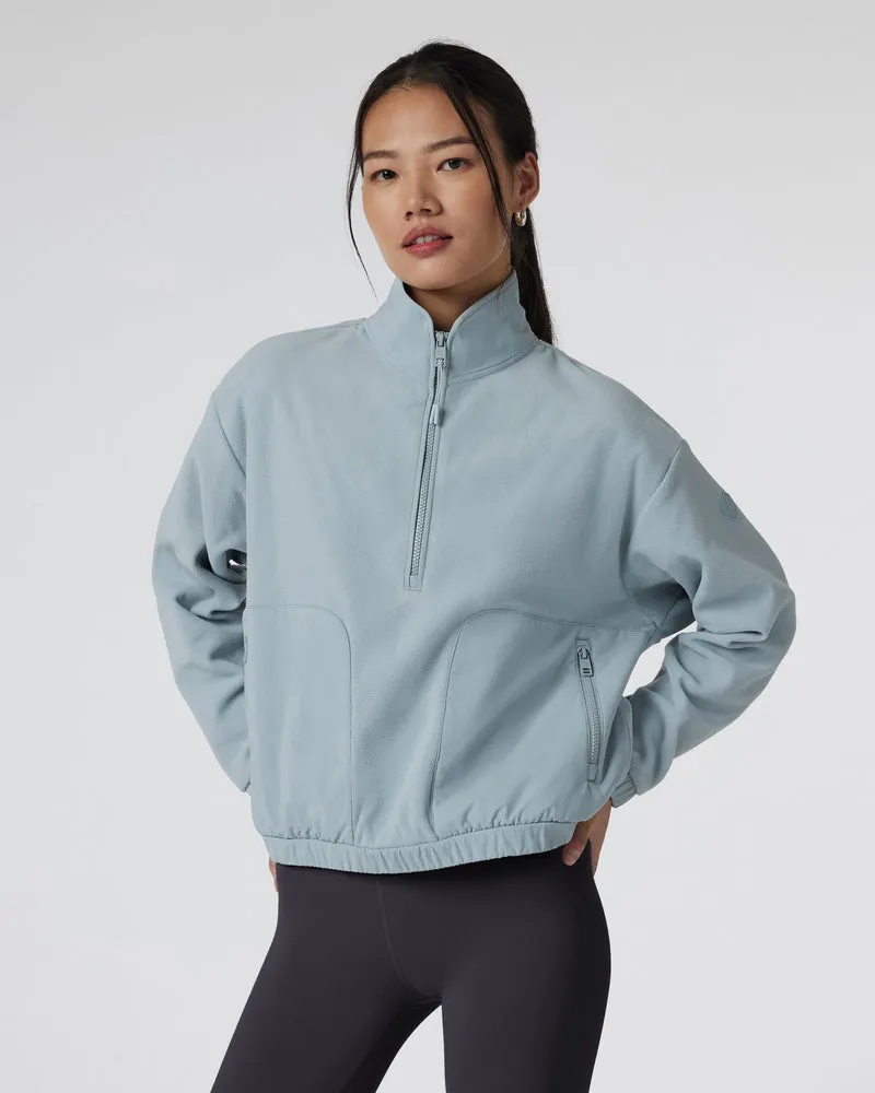 Vuori Women's Aspen Half Zip - CHALK BLUE sold by Sun Diego Boardshops